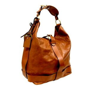Chloe Kerala Shoulder Tote Bag Brown Orange Commute